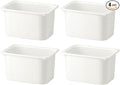 Set Of 4 TROFAST Children Storage Box Pure White 16 ½x11 ¾x9 Stackable Plastic Bins Open Storage Boxes Medium (4x) Compatible With Trofast Frames