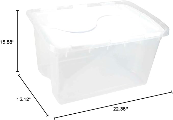 STERILITE 19148006 48QT Hinged Lid Store Box