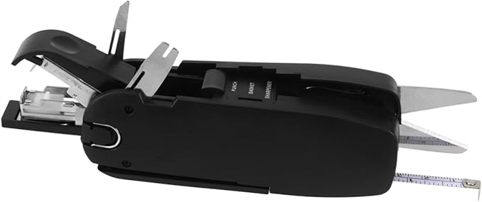 COHEALI 2pcs Portable Office Stationery Knife Scissor Stapler Screwdriver Puncher Nail Puller Stainless Steel Tools