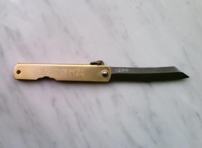 Higo no Kami 10 Pocket Knife by Nagao Seisakusho Brass Finish
