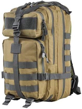 VISM by NcStar Small Backpack with Urban Trim Tan/Gray
