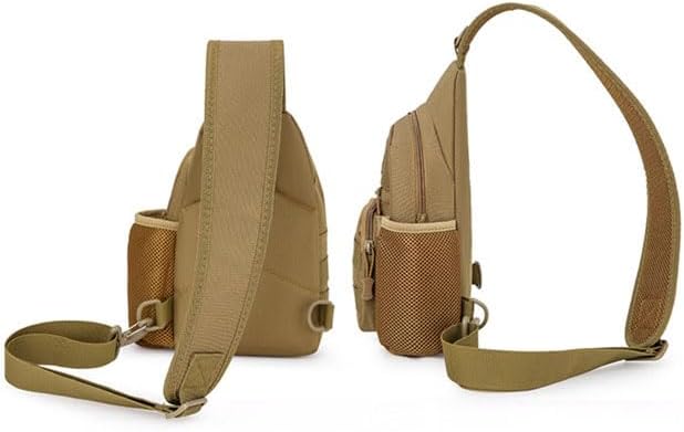 Sling Crossbody Backpack with Water Bottle Holder Chest Shoulder Backpack Sports Bag Leisure Waterproof Oxford Cloth Water Bottle Cell Phone Bag for Outdoor Travel 03