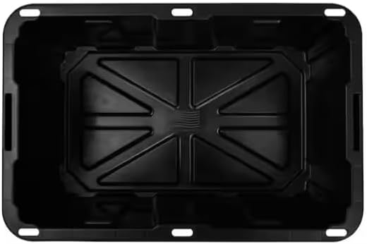 17 Gal. Tough Storage Tote in Black with Yellow Lid