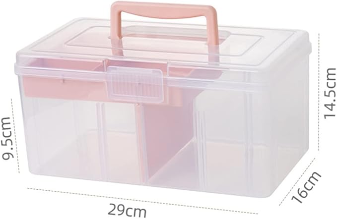 STOBAZA Storage Organizer Box Student Desk Organizer Large Capacity Lid Storage for Cotton Pads Hairpins Lipstick