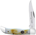 WHISKEY BENT HAT CO. Mini Hunter Folding Pocket Knife 2.75 Closed Length 440C Stainless Steel Blade (Burnt Bone)