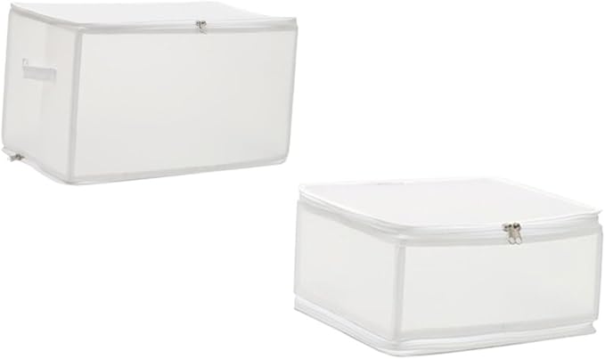 Cabilock 2pcs Cute Storage Box Lids Multi-function Underbed Organizer for Dormitory Camping Apartment