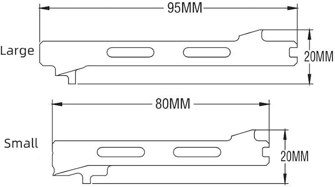2PCS Stainless Slider Replacements Fit for Microtech UTX85 and Ultratech Series DIY Making Accessory(Small)