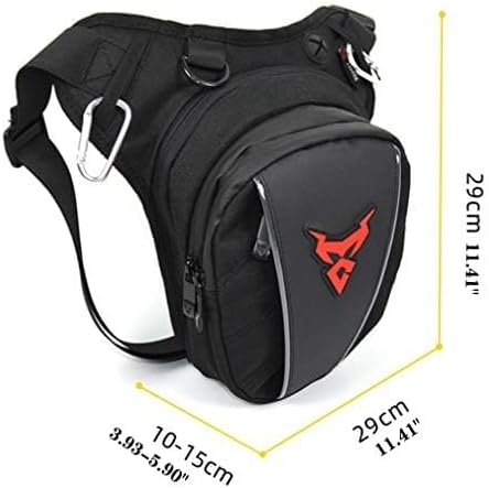 Hebetag Oxford Waist Pack Motorcycle Drop Leg Bag for Men Women Thigh Waist Bum Hip Fanny Belt Bag Cell/Mobile Phone Purse Pouch Outdoor Travel Hiking Cycling Tactical Outdoor Sports Daypack