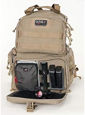 G.P.S. Tactical Range Backpack | Gray Digital | 3 Handguns Capacity | MOLLE Webbing | Durable Waterproof Stain-Resistant Shooting Tactical Gear