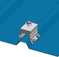 10 MageBracket RH R-Panel Trapezoidal Metal Roof Mounting Racking Rib Brackets Clamps for Solar Panel Module Installation