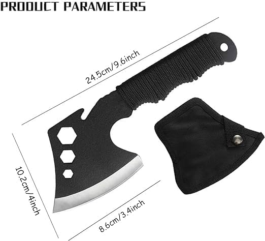 Lightweight Tactical Hatchets Set Small Camping Backpacking Axe with Nylon Fiber Handle for Bushcraft Outdoor Survival Hiking with 3 Hex Wrenches and Bottle Opener- 8 Pack