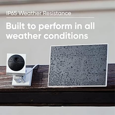 Solar Panel for WYZE Camera Works with Wyze Battery Cam Pro/Cam Outdoor v1/v2 Continuous Power with 2.5W 5V Charging Weather Resistant Easy Install - 1 Pack