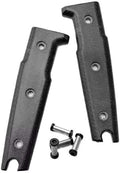 1 Pair Micarta Scales with 4 Sets Screws Handle Patch Blank DIY Replacement(Black)