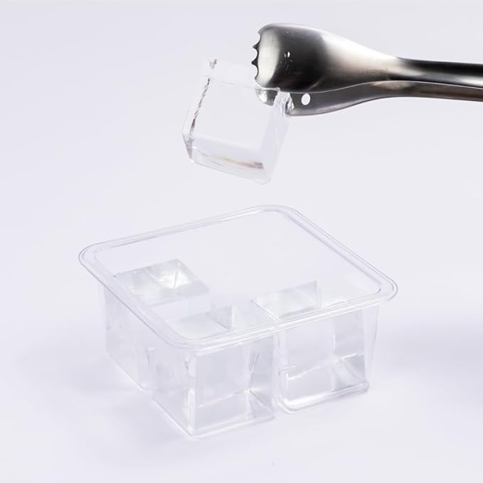 Klaris 2 Cube Storage Containers (5 pk) - Craft Ice Storage with Lids | Stackable Compact and Robust for Freezer | Keeps Ice Fresh &amp Clear | Compatible with any 2 Cubes &amp Spheres