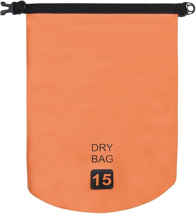 SKM Dry Bag Orange 15 L PVC (Weight-1KG)