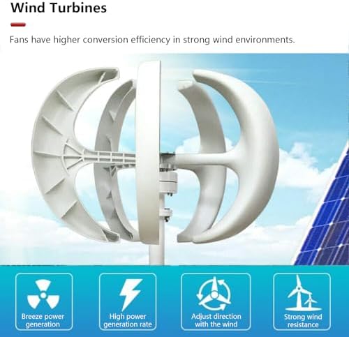 High-Efficiency 10kW Wind Turbine Generator - 5-Blade 12V/24V/48V/72V/110V/220V Power System with Controller for Home Farm RVs &amp Boats - Eco-Friendly Renewable Energy Solution