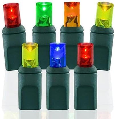Pro Christmas LED Christmas Lights – 100 Count Wide Angle Conical String Lights – Professional Grade Indoor/Outdoor Commercial Holiday Light Set for Trees Bushes &amp Décor – Multi