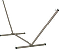 Lazy Daze Hammocks Portable 2 Person Heavy Duty Steel 12 FT Hammock Stand with Hooks and Chains for Outside Patio Backyard 450 Pounds Capacity Tan