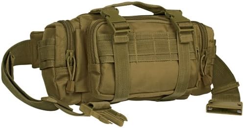 FOX OUTDOOR PRODUCTS Modular Deployment Bag | Tactical Waist Pack Go-Bag &amp Pack Attachment with Organizer Pockets &amp Webbing