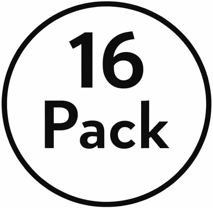 Sterilite 16 Pack Storage Box 90 Quart Stackable Tote Clear Plastic Container with Secure Snapping Lids for Home and Office Organization White