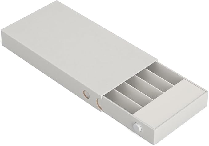 100 Pack – Child Resistant &amp Recyclable Slim Pre-Roll Paperboard Boxes with Press Button &amp Foam Insert – Sustainable Storage for Small Products (White) (White)