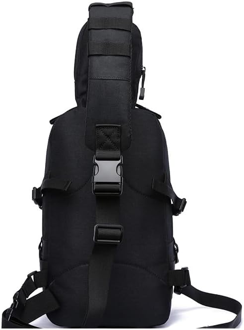 Outdoor Sports Hiking Sling Bag Shoulder Pack Camouflage Tactical Molle Chest Bag - Tan