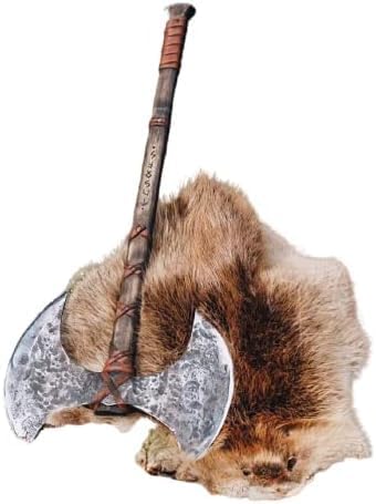 Handmade Double Head Berserker Axe Large Norse Axe Hand Forged Steel AxeDouble Blade Axe Forest Axes Hewing Axe Broad Axe Hunting Axe Dane Axe