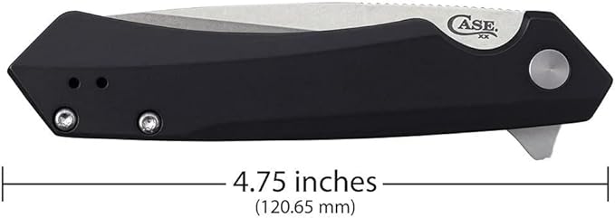 Case XX WR Pocket Knife Kinzua EDC S35VN Tanto Blade Black Anodized Aluminum Handle W/Clip #64665 (KINZUA) 4 3/4 Inches Closed
