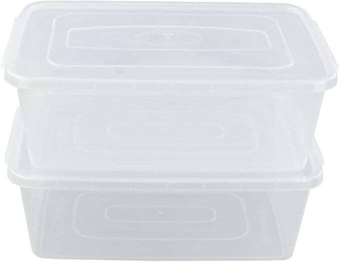 Plastic Latching Box Multi-Purpose 16 Quart Clear Storage Bin 2 Packs