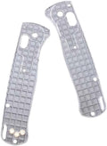 1 Pair Acrylic Scales Fits for Bugout 535 Custom Non Slip Handle Patch DIY Accessory(Clear)