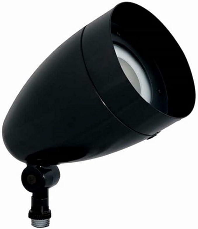 RAB Lighting HBLED13B LED Flood Light 13W Cool Led Bullet with Hood and Lens Black