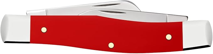 Case XX Pocket Knife MEDIUM STOCKMAN - SMOOTH RED SYNTHETIC Item #56982-43032 SS - Length Closed: 3 5/8Inches