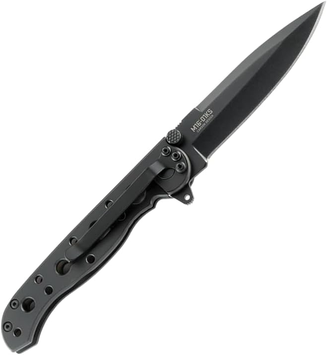 CRKT M16-01KS Folding Knife with Frame Lock: Stainless Steel Plain Edge Blade Stainless Steel Handle Reversible Pocket Clip M16-01KS