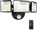 7500LM LED Security Light Motion Sensor Outdoor Lights Adjustable 3 Head Hardwired LED Flood Lights Outdoor IP66 Waterproof 38W Motion Detected Lights for Outside House Garage Yard