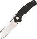CJRB Crag Tactical Knife Cleaver Pocket Folding Knife with Stonewash AR-RPM9 Steel Blade and G10 Handle for Men Outdoor Survival Camping and EDC (J1904R)Black
