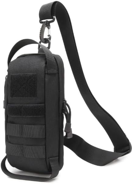 Outdoor Sports Multi functional Cycling Mountaineering Storage Men's Chest Bag (BLACK)