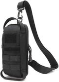 Outdoor Sports Multi functional Cycling Mountaineering Storage Men's Chest Bag (BLACK)