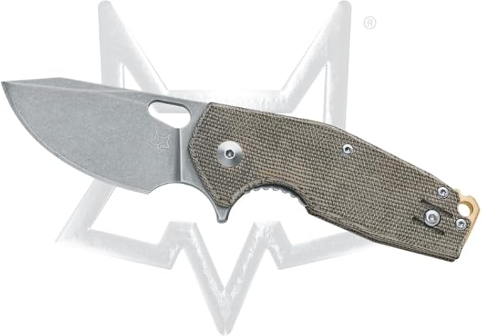 Suru Liner Lock FX-526LI-MOD Green Micarta Stonewashed M398 Stainless Steel Pocket Knife