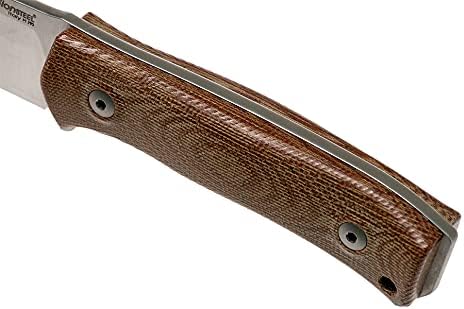 LionSTEEL M4 Fixed Blade FatCarbon Glow in the Dark Carbon Fiber Handle Scales Full Extended Tang Construction M390 Steel Blade Triple Stitched Leather Sheath KAVISO Exclusive
