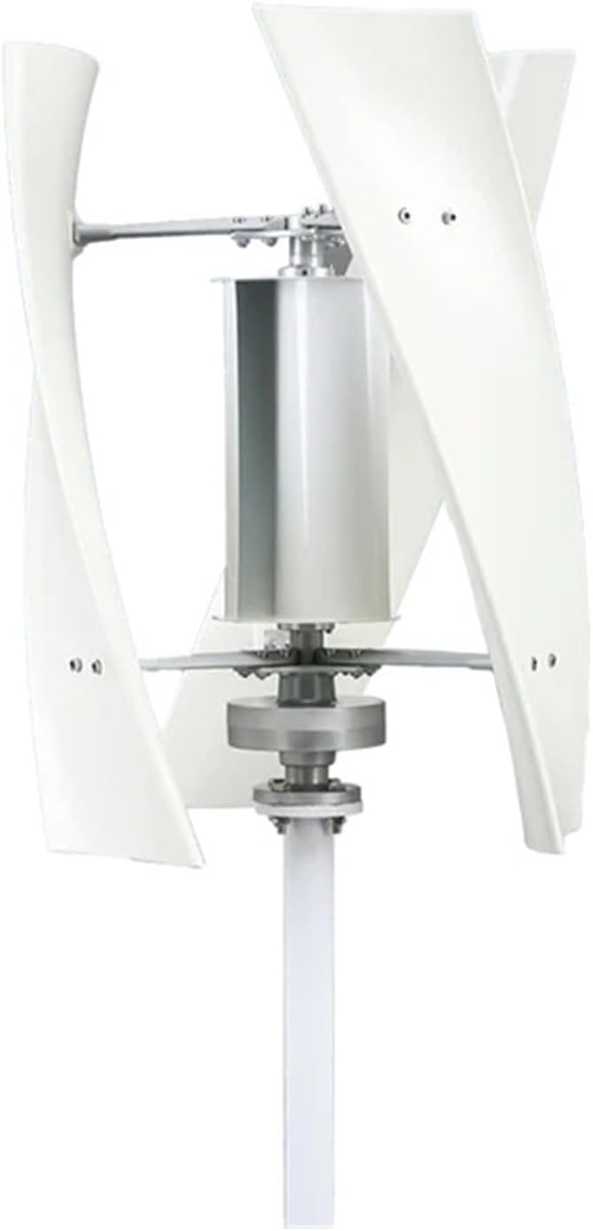 High Efficiency 10KW Vertical Axis Wind Turbine Generator for Home Use - 12V/24V/48V/96V Ideal for Farms RVs &amp Boats 8000W Power White Finish