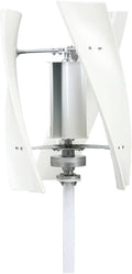 High Efficiency 10KW Vertical Axis Wind Turbine Generator for Home Use - 12V/24V/48V/96V Ideal for Farms RVs &amp Boats 8000W Power White Finish