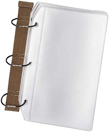 Tactical Notebook Covers | Detachable Flexible 3-Ring Attachment 2 Sizes: for Holding 4.25 x 8” OR for Holding 8.5 x 11” Paper | Optional Vinyl Page Protector Envelopes | with Hook Fastener Backing