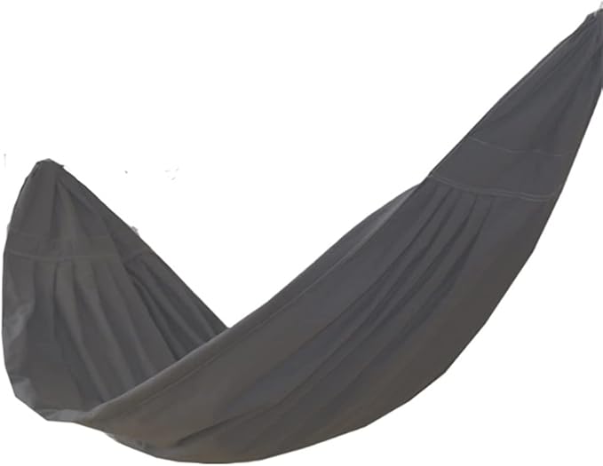 Portable Hammock Portable Double Hammock Rollover Prevention Yard Garden Backyard Canvas Fabric Hammocks Hanging Swing Bed for Backpacking Beach (Color : Grey Size : 200 * 100cm)