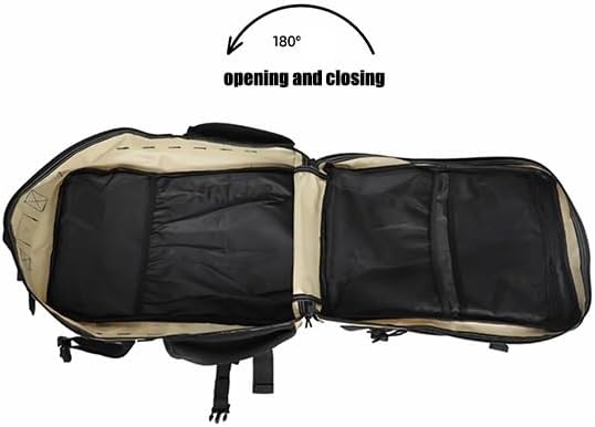 45L Military Tactical Backpacks Molle Army Assault Pack Bug Out Bag Hiking Treeking Rucksack Large Capacity Backpack Backpack(Black and white)