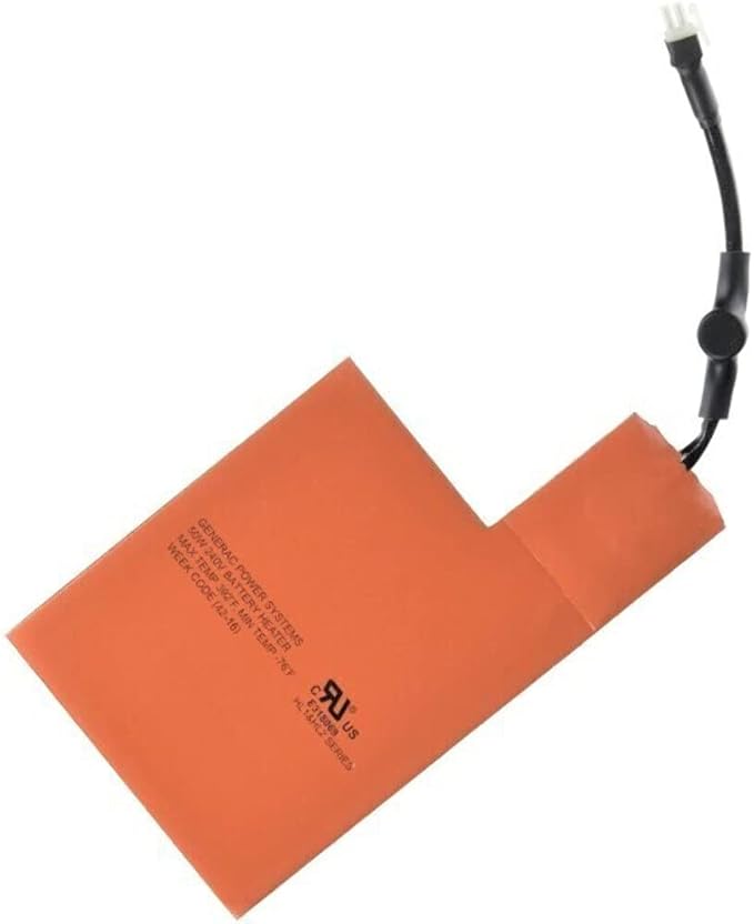 Generac 7101 Battery Heater Pad for 9kW-22kW Air Cooled Standby Generators - Maintain Optimum Battery Performance Orange