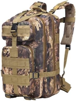 Military Tactical Backpack Outdoor Travel 20-35L Waterproof Oxford Army Breathable Daypack Bag for Hiking Sports (Maple Leaf Camouflage 20-35L)