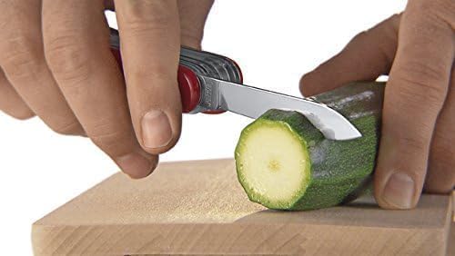 Victorinox Hiker Swiss Army Knife 13 Function Swiss Made Pocket Knife with 2 Blades Bottle Opener Wood Saw and Phillips Screwdriver - Red