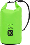 Waterproof Dry Bag 7.9 Gallon PVC Green for Outdoor Activities Lightweight Durable Backpack with Adjustable Shoulder Straps Protects Valuables from Water Sand Dust