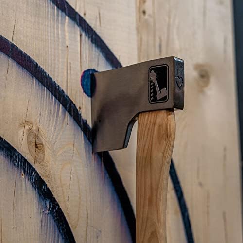 Queen of Hearts Throwing Axe: World Axe Throwing League Premium Competition Throwing Axe WATL Throwing Hatchet with Square Hickory Wooden Handle (Square Handle)