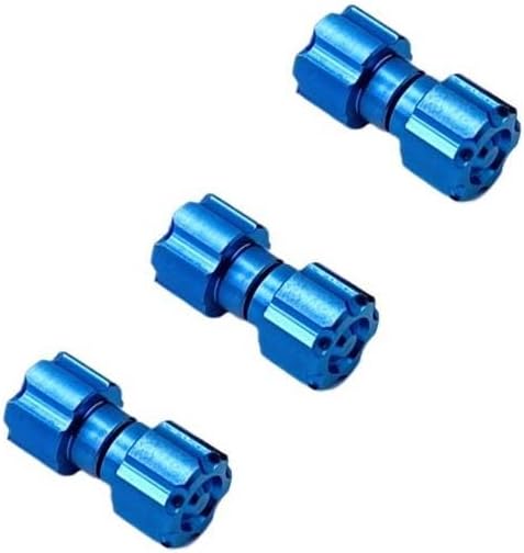 3 Sets Custom CNC Titanium Alloy Thumb Stud for Diameter 4MM Screw Hole(Blue)